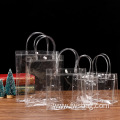 clear plastic handle bag PVC clear tote bags